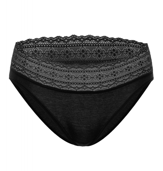 Palmers Laceband Cotton Minislip Black
