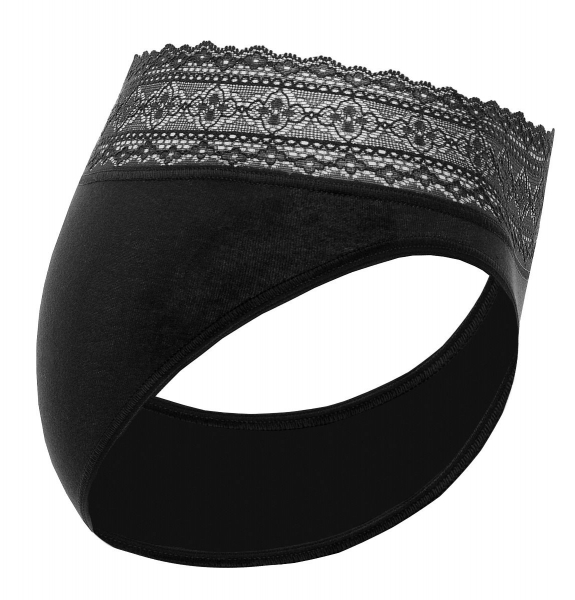 Palmers Laceband Cotton Minislip Black