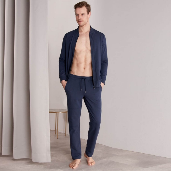 Palmers Classic Lounge Men's Homewear Jacket Dark Blue