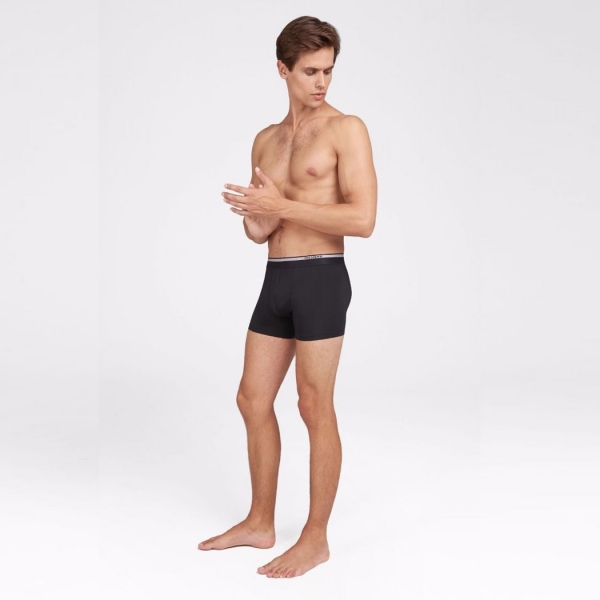 Palmers Authentic Modal Double Pack Men's Boxer Black