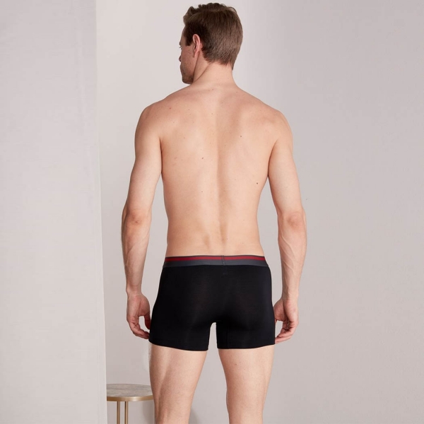 Palmers Authentic Modal Men's Boxer Shorts Grey-Black