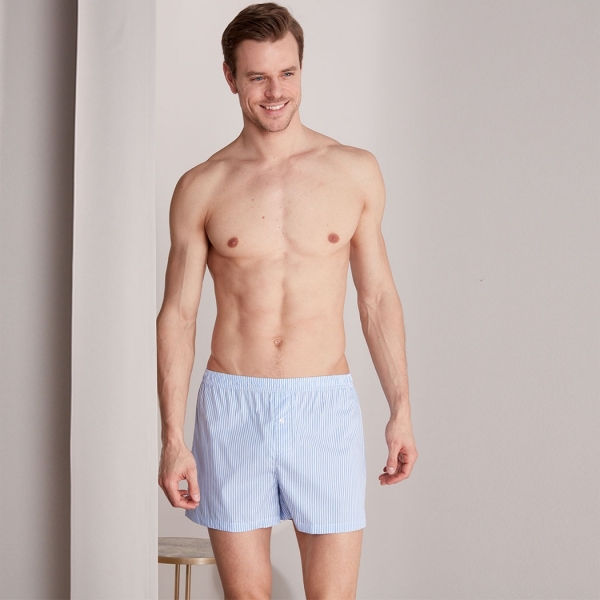Palmers Twin Pack Men's Boxer Shorts Blue-Coloured