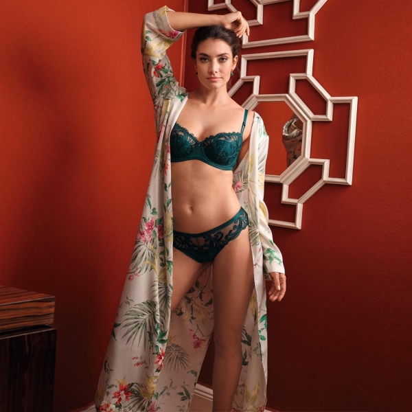 Conturelle by Felina Sparkle Balconette Bra Smaragd