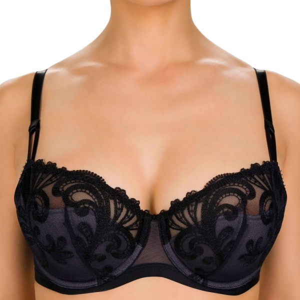 Conturelle by Felina Sparkle Balconette Bra Black